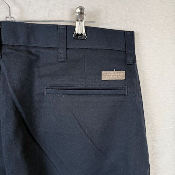 Timber Creek Navy Blue Flat Front Men's Trousers Khakis Chinos Size 34x34 - Picture 4 of 12